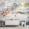 Sfondi 3D Linea astratta a strisce Stile fumo creativo stampato Po Murale TV Sfondo Decorazione della parete di casa Murales Personalizza