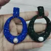 Boucles d'oreilles pendantes style bohémien, strass, connecteur en pierre blanche et noire, multicolore, fermoir Simple, fait à la main, bijoux quotidiens pour femmes