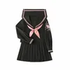 Novo Japonês Coreano Versi Jk Terno Mulher Uniforme Escolar High School Sailor Navy Cosplay Trajes Estudante Meninas Saia Plissada XL 661p #