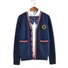кардиган женский свитер в японском стиле 2021 весна v-образным вырезом студенческая школьная форма однобортные кардиганы для девочек свитера Q7Ar #