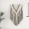 Tapissries Professional Nordic Style Grey Macrame Wall Hanging Tapestry Elegant Bohemian Hand-Woven Room Living Decor for Home