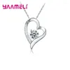 Correntes preço mulheres romântico coração colar 925 prata esterlina grande promoção meninas festa de aniversário jóias