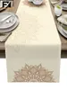 Chemin de Table lavable en lin, Texture de fleurs de Mandala, pour salle à manger, décoration de mariage, décor de fête à domicile, 240325