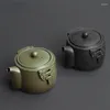Teaware Sets Retro Rough Pottery One Pot Two Cups Travel Tea Set Convenient Kiln Change Home Office And Cup