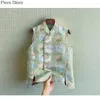 Nowy vintage kamizelka etniczna Tops w stylu chiński drukowana bluzka Hanfu Kobiety Chiny Chiny Tradycyjny ubrania Tang Suit Blusas Gilet Shirt 49KW#