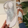 Повседневная обувь Женские сандалии 2024 Клип Water Diamond Тканый Большой модный стиль Универсальный удобный модный дизайн Высокое качество