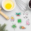 Moules de cuisson Emporte-pièces durables Coupe-pâques Set Oeuf Carotte Fleur Shamrock Formes Moule à biscuit en acier inoxydable pour la cuisine