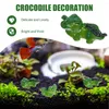 Décorations de jardin 10 pcs Little Crocodile Micro Paysage Résine Pots de fleurs Ornements