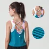 LL Girl Sports Vest Cross -lap Stitching Running Fitness Vest Tops Running Dance Yoga Top For Kids