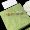 2024 Designer 7 Stil Mode Damen Diamant Ohrringe Klassische Creolen für Frau Hochwertig Luxurys Designer Ohrringe Damen Marken Gold Ohrstecker