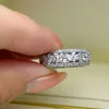 Choucong 2024 Drop statek Wedding Rings Luksusowa biżuteria 925 srebrne srebrne wypełnienie markizowe Cut biały cyrkon CZ Diamond Stones Party Kobiet Pierścień ślubna na Dzień Matki