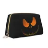 Borse per cosmetici Horror Halloween Christmas Print Borsa per trucco grande Borsa da viaggio in pelle per organizer da donna Impermeabile