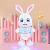 Robot Rabbit Dancing Sing Song Electronic Bunny Music Robotic Animal Beat Drum With LED Cute Electric Pet Toy Kids Birthday Gift 240318