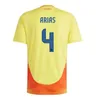 2024 Colombia Soccer Jerseys 1990 Valderrama Retro 23 24 25 Falcao James Футбольная рубашка Луис Диас Национальная команда Мужчина Детский Кит Camiseta de Futbol Maillot версия игрока