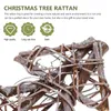 Decorative Flowers Christmas Wreath Frame Tree Shaped Rattan Garland Decoration Flower Arrangement