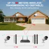 Objectif Hiseeu 5mp Wifi système de caméra de surveillance vidéo 10ch P2p Nvr ensemble Audio de mouvement extérieur Ir Vision nocturne caméra de vidéosurveillance Kit de sécurité