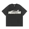 Nieuw heet en trendy Hellstar High Street Washed Distressed Casual T-shirt met zware letters voor koppels