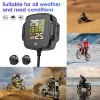 Motorcycle TPMS Motorbike Tire Pressure Monitoring System Tyre Temperature Alarm System with QC 3.0 USB Charger for Phone Tablet