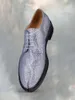 Chaussures habillées Strass Multicolore Split Toe Lacets Style Britannique Véritable Chaussure En Cuir Hommes Design Mocassins Mariage Affaires