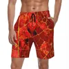 Pantaloncini da uomo Bordo con stampa in marmo Flusso estivo Astratti Pantaloni corti da spiaggia alle Hawaii Maschi che corrono Surf Costume da bagno dal design confortevole