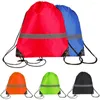 Drawstring 10 Pcs Students Camping Outdoor Gym Pouch School Walking Travel Sport Reflective Strap Storage Bags Large Capacity