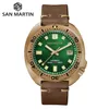San Martin Abalone Bronze Diver montres hommes montre mécanique lumineux résistant à l'eau 200 M bracelet en cuir élégant Relojes 210728281r