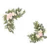 Roses artificielles décoratives en soie, ornements floraux suspendus pour porte d'entrée de bienvenue, pour cérémonie de mariage, décoration DIY pour la maison