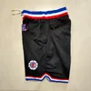 Short authentique pour hommes, Los Angeles, Clippers, basket-ball, rétro, maille brodée, décontracté, athlétique, équipe de gymnastique, 03