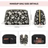 Cosmetic Bags Horror Halloween Christmas Print Large Makeup Pouch Leather Travel Organizer Bag For Women Waterproof Toiletries
