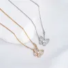 Designer Brand Van Butterfly Full Diamond Necklace Womens Fashion Versatile Edition med inbäddning av högkvalitativ kärlekskrage kedja