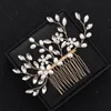1pc bridal headdr handmade pearl crystal hair comb wedding styling accories fi insert comb hair accories q9wi#