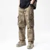 Männer Hosen Wüste Camouflage Overalls 2024 Lose Gerade Mode High-End-Straße Koreanischen Stil Vielseitig Casual