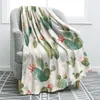 Cobertores Cactus Flor Cobertor Macio Lance Suave Sofá Cadeira Cama Escritório Mulheres Presente 50 "x 60"