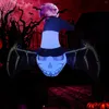 パーティーデコレーションハロウィーンインフレータブルデコレーションヤードローンガーデンの魔法のRGBライトでアニメーションコウモリを爆破する