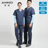 Promoti Medical Scrub Set Stretch Fabric Hospital Sanitary Uniform Clinical Nursing Dr Nurse Tunika med spandex y8rd#