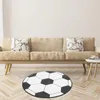 Carpets Round Football Rug Decorative Floor Mat Nonskid Bedroom Pattern Carpet