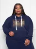 Overbobo Plus Size Felpe Donna Big Size Abbigliamento Lg Manica Stampa Allentata Donna L-9XL Felpa con cappuccio Top Pullover Plus Size t4nu #