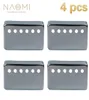 NAOMI 4 PCSメタルハンバッカーピックアップカバー50mm for LPスタイルエレクトリックギターパーツアクセサリースリバーカラーnew4139282