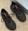 2024 Nouveaux hommes Designers Chaussures Baskets en cuir verni Baskets plates en nylon Noir Bleu Blanc Mesh Lacets Baskets décontractées Baskets de course en plein air 38-45