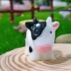 Garden Decorations 12 Pcs Animals Micro Landscape Flowerpot Miniatures Adorn Tiny Statues Cow Ornaments White Adornment Decor