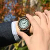 Wristwatches Wood Watch BOBOBIRD Top New Mens Quartz Wristwatch Fashion Business Clock Engraved Watches Custom Great Birthday Gift Box 24329