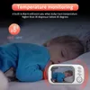 Cdycam 3,5 pouces sans fil vidéo bébé moniteur vision nocturne surveillance de la température 2 voies audio parler bébé nounou caméra de sécurité 240326