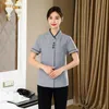 Chinesische Restaurant Uniform Frauen Reinigungsarbeit Hotel Receptiist Kostüm Housekee Kellner Kleidung Massage Nagel Cafe Outfit z47f #