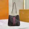 Designer av högsta kvalitet MM Neonoe Bucket Bags Women Luxury DrawString Crossbody Bag Woman Axel Väskor Damer Satchel Shopping Väskor Fashion Handväskor Purse M44020