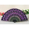 Decorative Figurines Ventiladores Portatiles Sequin Fan Hand Accessory For Show Fans Women Foldable Showet Accessories