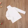 Baby Children Girls Turtleneck Basic Solid T-Shirt Tops Toddler Kids Girls Autumn Spring Lange Mouw T-shirt Tops Baby Clothing 1-6y