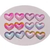 장식용 꽃 20/50/100pcs 수지 반짝이 gradient 하트 하트 백 스크랩북 헤어 활을위한 Cabochon 장식 공예