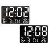 Relógios de parede 10 "Digital LED Relógio Montável Controle Remoto Função de Memória Temp para Escritório El Decor Quarto Decoração Escola