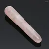 Figurines décoratives 3X cristal de Quartz Rose naturel baguettes Yoni pierres précieuses roches Massage