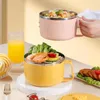 Dinnerware Snack Cup Convenient Durable Instant Noodle Bowl Insulation Fashionable Lid Handle Suitable For Microwave Heating Portable Light